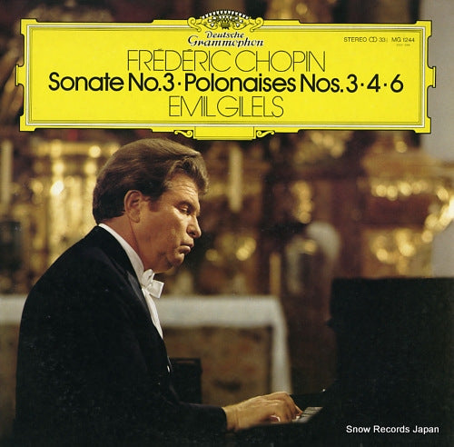 GILELS, EMIL chopin; sonate no.3, polonaises nos.3, 4, 6 MG1244