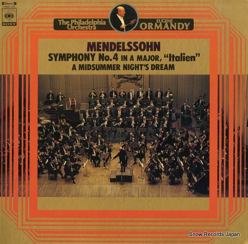 ORMANDY, EUGENE mendelssohn; symphony no.4 "italien" 13AC135