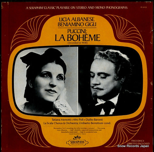 ALBANESE, LICIA, AND BENIAMINO GIGLI puccini; la boheme 1B-6038