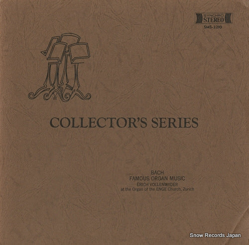 VOLLENWYDER, ERICH bach; famous organ music SMS-2210