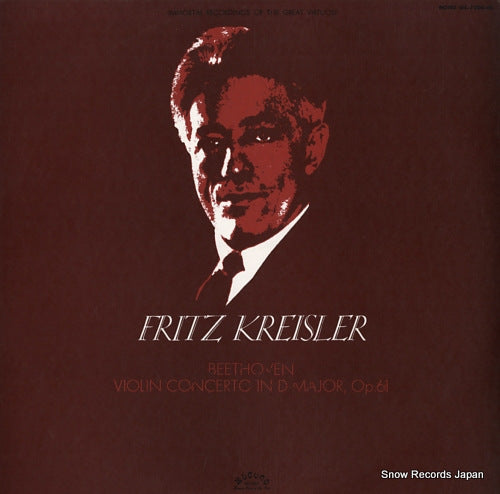 KREISLER, FRITZ beethoven; violin concerto in d major, op.61 OC-7200-RC