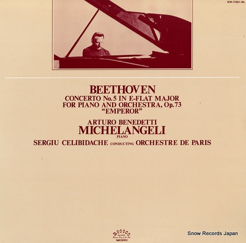 MICHELANGELI, ARTURO BENEDETTI beethoven; concerto no.5 in e flat major for piano and orchestra op.73 "emperor" OW-7201-RC