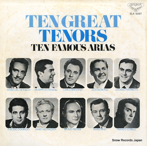 TEN GREAT TENORS ten famousarias SLA6087