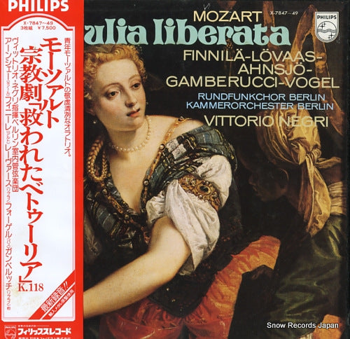 NEGRI, VITTORIO mozart; betulia liberata X-7847-49