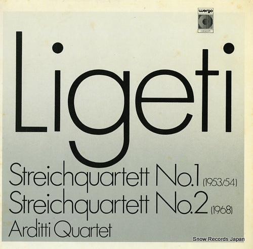 ARDITTI QUARTET ligeti; streichquartett no.1, no.2 WER60079