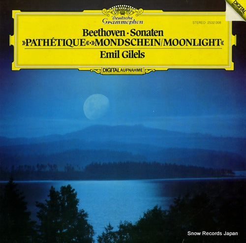 GILELS, EMIL beethoven; sonaten "pathetique" "mondschein/moonlight" 2532008