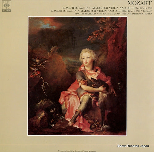 ZUKERMAN, PINCHAS mozart; concerto no.3 in g major for violin and orchestra FCCA572