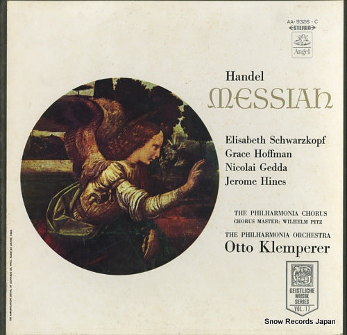 KLEMPERER, OTTO handel; messiah oratorio AA.9326.C