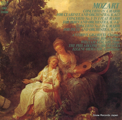 GIGLIOTTI, ANTHONY mozart; concerto in a major for clarinet and orchestra, k.622 FCCA169