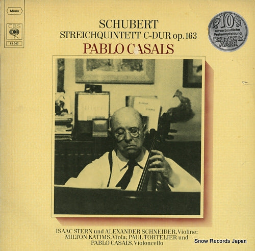 CASALS, PABLO schubert; streichquintett c-dur op.163 CBS61043
