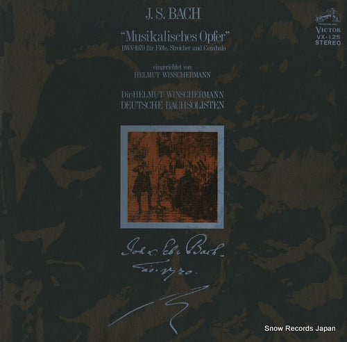 WINSCHERMANN, HELMUT bach; musikalisches opfer bwv-1079 fur flote, streicher und cembalo VX-125