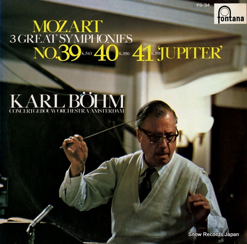 BOHM, KARL mozart; 3great symphonies no.39, no.40, no.41"jupiter" FG-34