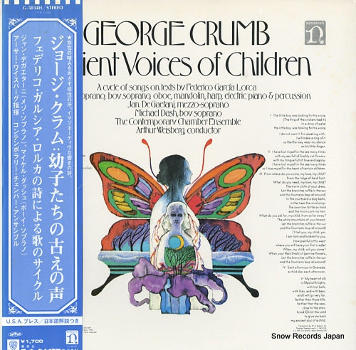 WEISBERG, ARTHUR george crumb; ancient voices of children G-5034H
