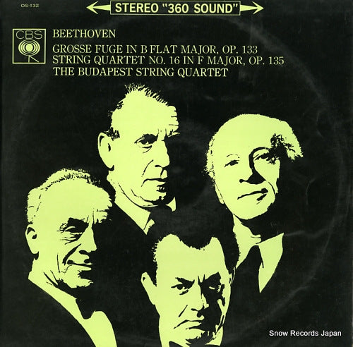 BUDAPEST STRING QUARTET beethoven; quartet no.16 & grosse fuge OS-132