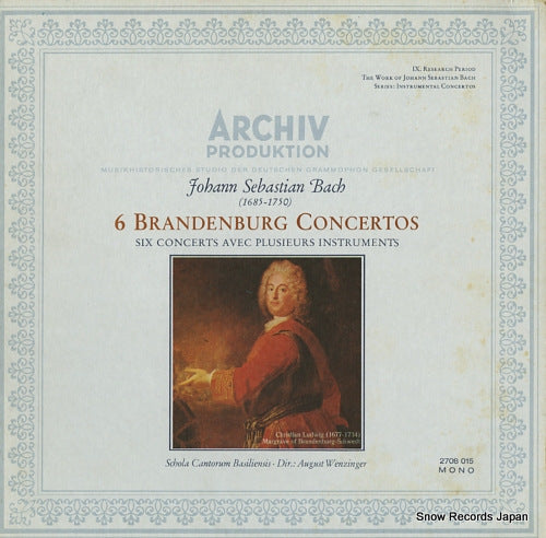 WENZINGER, AUGUST bach; 6 brandenburg concertos 2708015 / 2533003/4