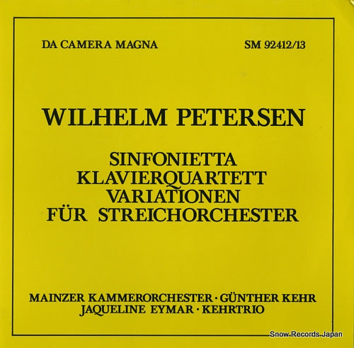 KEHR, GUNTHER petersen; sinfonietta SM92412/13