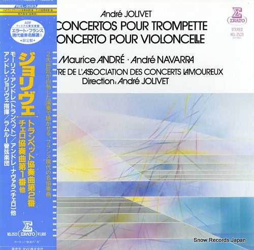 ANDRE, MAURICE / ANDRE NAVARRA jolivet; concertos pour trompette / concertos pour violoncelle REL-2523