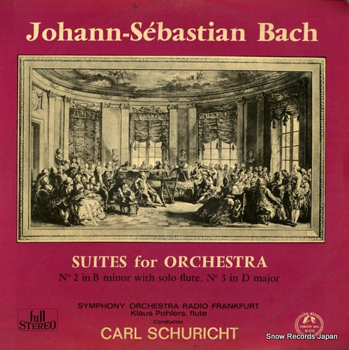 SCHURICHT, CARL bach; suites for orchestra no. 2 & 3 SM-2231