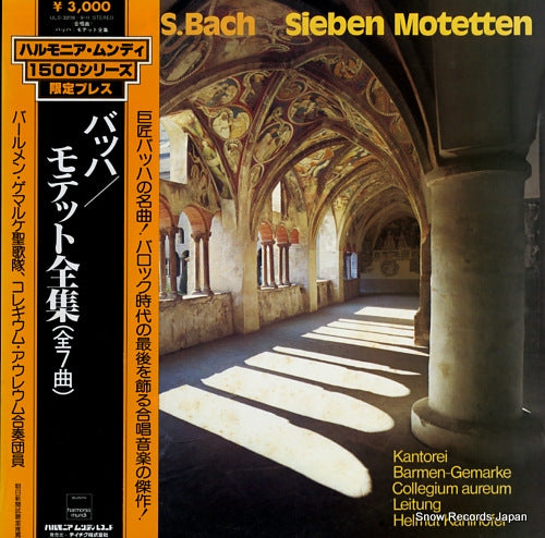 KANTOREI BARMEN-GEMARKE j.s.bach; sieben motetten ULS-3208-H