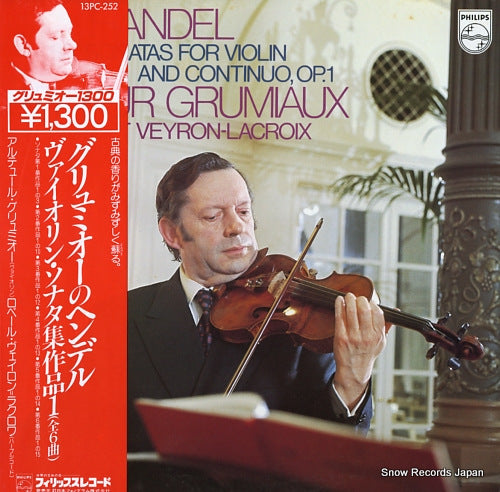 GRUMIAUX, ARTHUR handel; 6 sonatas for violin and continuo, op.1 13PC-252
