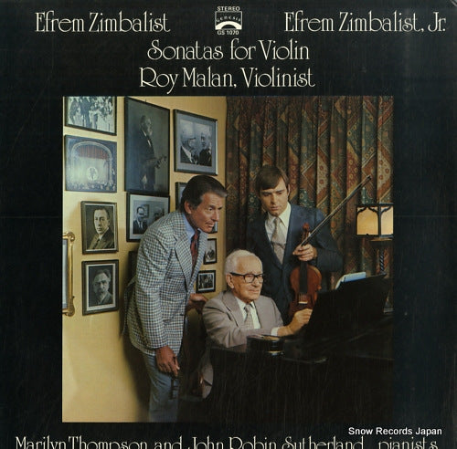 MALAN, ROY efrem zimbalist & efrem zimbalist jr.; sonatas for violin GS1070