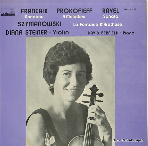 STEINER, DIANA francaix; sonatine / prokofieff; 5 melodies ORS75195