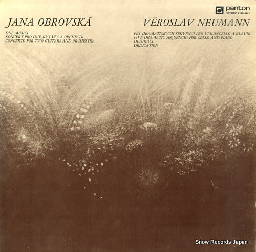 OBROVSKA, JANA / VEROSLAV NEUMANN due musici / dedication 81100185