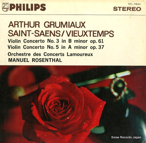 GRUMIAUX, ARTHUR saint-saens / vieuxtemps; violin concerto SFL-7820