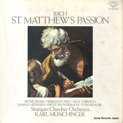 MUNCHINGER, KARL bach; matthew's passion GT9278