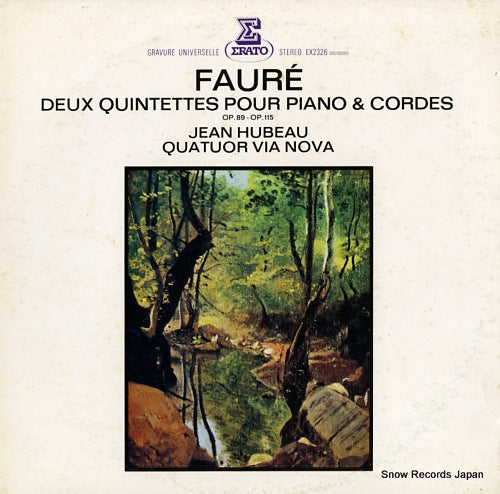 HUBEAU, JEAN faure; deux quintettes pour piano & cordes op.89, op.115 EX-2326