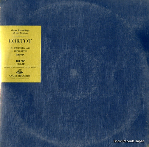 CORTOT, ALFRED chopin; 24 preludes, op.28 GR-27