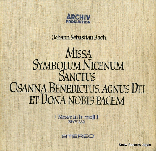 RICHTER, KARL bach; messe in h-moll bwv232 198190/92/2710001