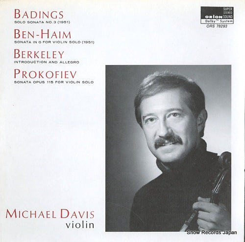 DAVIS, MICHAEL badings; solo sonata no.3(1951) ORS78293