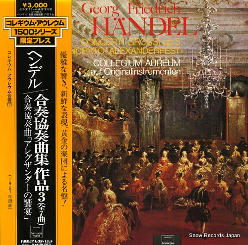 COLLEGIUM AUREUM handel; concerti grossi op.3 ULS-3113-H