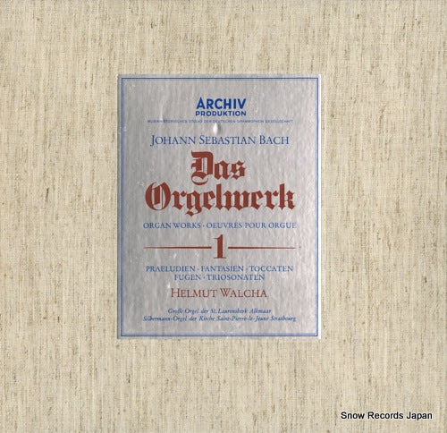 WALCHA, HELMUT bach; organ works 1 2722002
