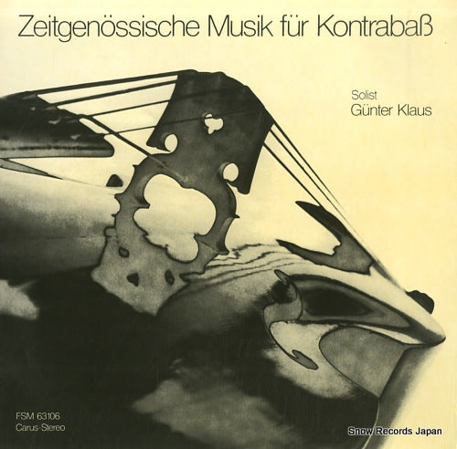 KLAUS, GUNTER zeitgenossische musik fur kontrabass FSM63106