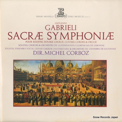 CORBOZ, MICHEL giovanni gabrieli; sacrae symphoniae ERA-2022