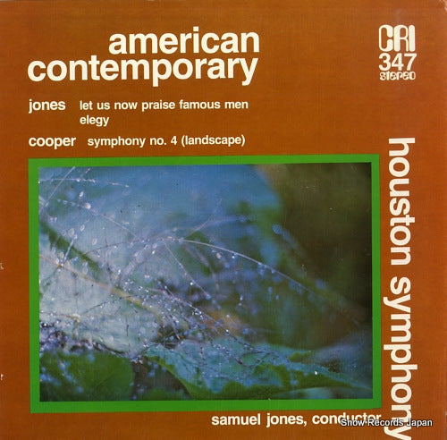 JONES, SAMUEL jones; let us now praise famous men elegy CRISD347