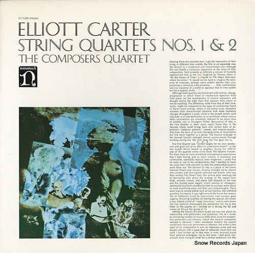 COMPOSERS QUARTET, THE elliott carter; string quartets nos.1 and 2 H-71249