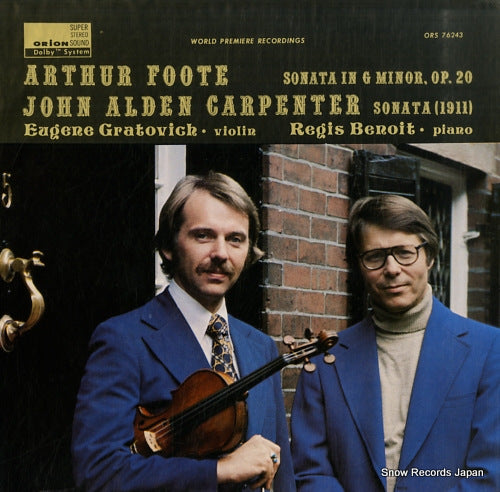 GRATOVICH, EUGENE, AND, REGIS BENOIT arthur foote; sonata in g minor ORS76243