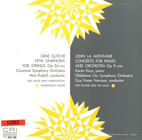 RUDOLF, MAX / GUY FRASER HARRISON gene gutche; fifth symphony for strings op.34 CRI189