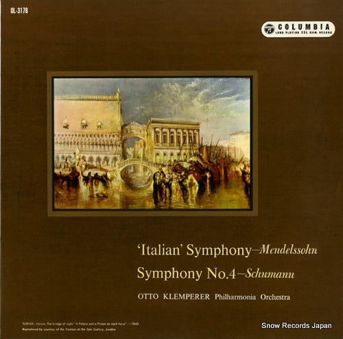KLEMPERER, OTTO mendelssohn; "italian" symphony OL-3178