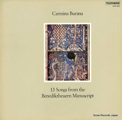 EARLY MUSIC QUARTET carmina burana / 13 songs from the benediktbeuern manuscript K20C-8412