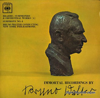 WALTER, BRUNO brahms; symphonies & orchestral works 4 BWM-29-C