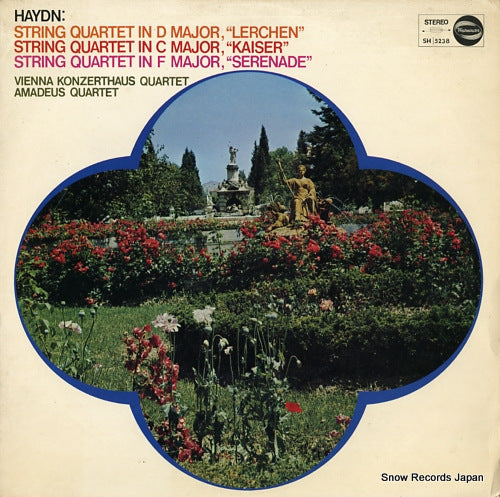 VIENNA KONZERTHAUS QUARTET / AMADEUS QUARTET haydn; string quartet in d major, "lerchen" SH5238