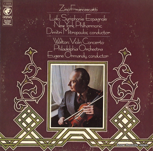 FRANCESCATTI, ZINO walton; concerto for violin and orchestra Y33229