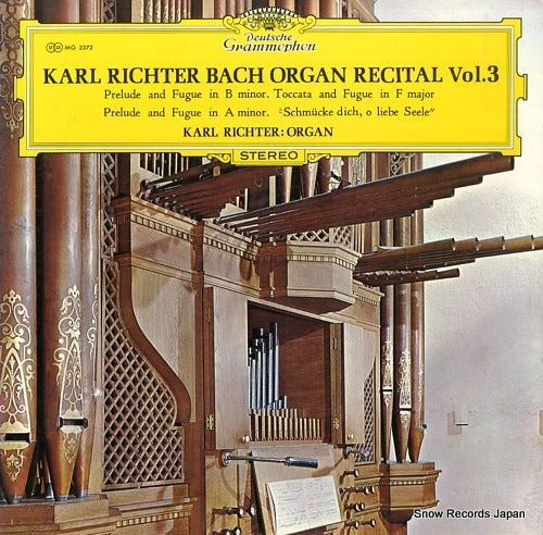 RICHTER, KARL bach; organ recital vol.3 MG2372