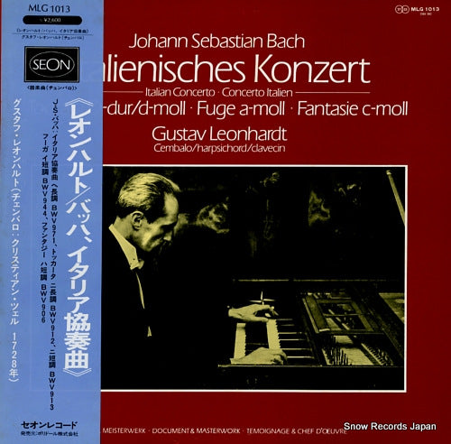 LEONHARDT, GUSTAV bach; italian concerto MLG1013