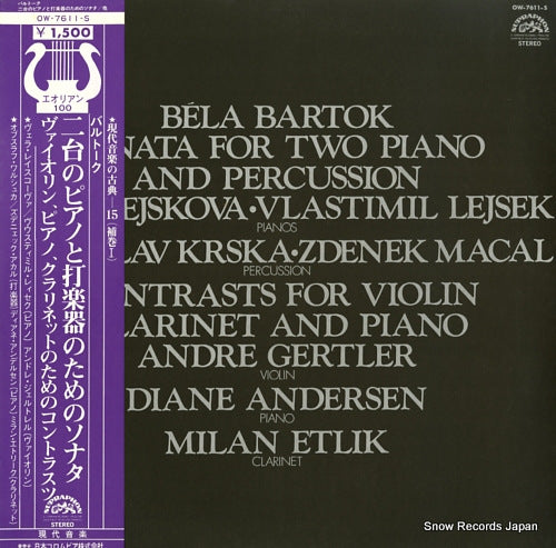V/A bartok; sonata for two pianos and percussion OW-7611-S