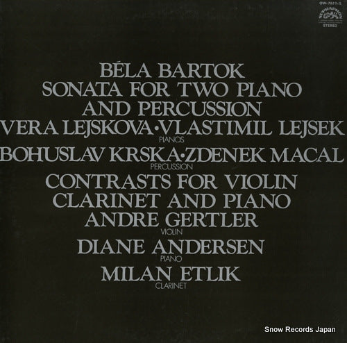 V/A bartok; sonata for two pianos and percussion OW-7611-S